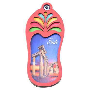 Side Themed Wooden Cute Animals Souvenşr Fridge Magnet Serie C 90x120 mm - 75
