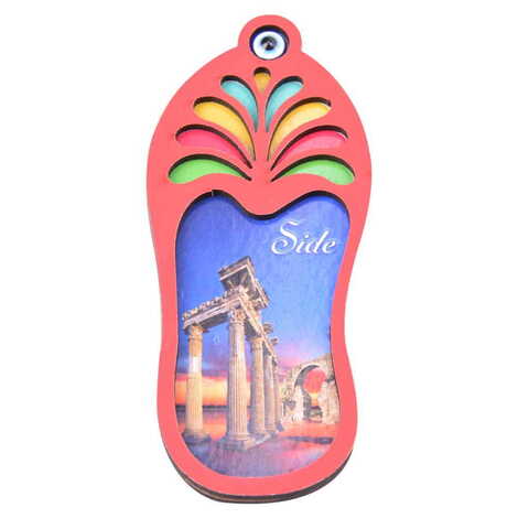 Side Themed Wooden Cute Animals Souvenşr Fridge Magnet Serie C 90x120 mm - 75
