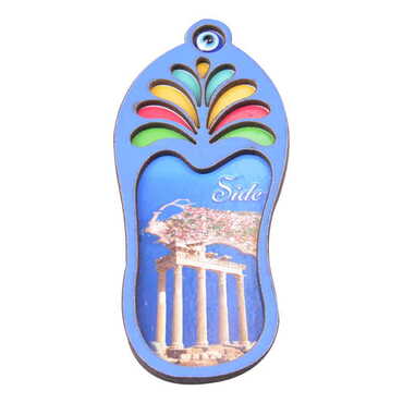 Side Themed Wooden Cute Animals Souvenşr Fridge Magnet Serie C 90x120 mm - 76