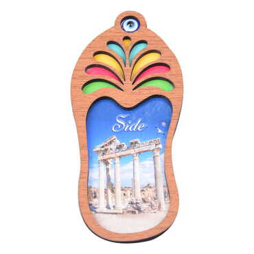 Side Themed Wooden Cute Animals Souvenşr Fridge Magnet Serie C 90x120 mm - 77