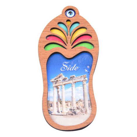 Side Themed Wooden Cute Animals Souvenşr Fridge Magnet Serie C 90x120 mm - 77