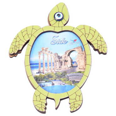 Side Themed Wooden Cute Animals Souvenşr Fridge Magnet Serie C 90x120 mm - 80