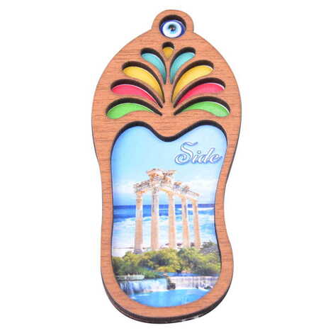 Side Themed Wooden Cute Animals Souvenşr Fridge Magnet Serie C 90x120 mm - 83