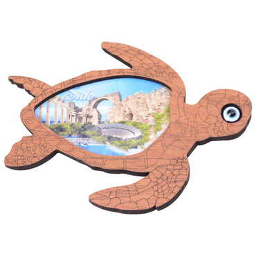 Side Themed Wooden Cute Animals Souvenşr Fridge Magnet Serie C 90x120 mm - 86