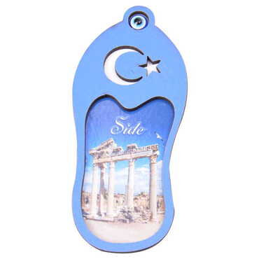 Side Themed Wooden Cute Animals Souvenşr Fridge Magnet Serie C 90x120 mm - 95