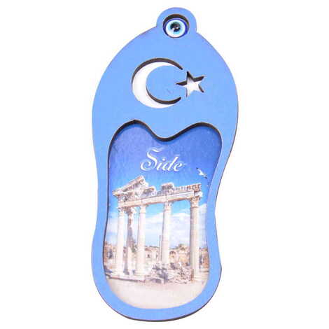 Side Themed Wooden Cute Animals Souvenşr Fridge Magnet Serie C 90x120 mm - 95