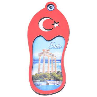 Side Themed Wooden Cute Animals Souvenşr Fridge Magnet Serie C 90x120 mm - 96