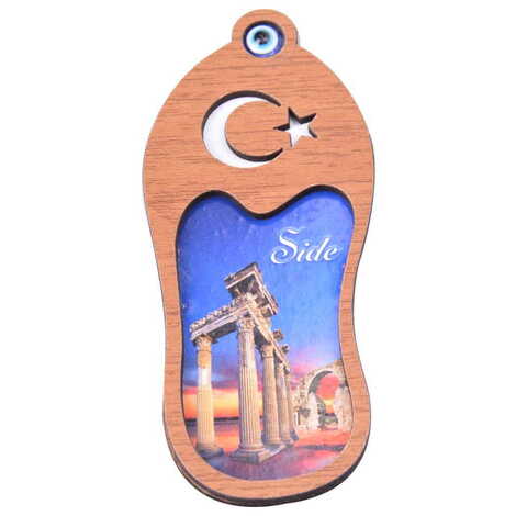 Side Themed Wooden Cute Animals Souvenşr Fridge Magnet Serie C 90x120 mm - 97