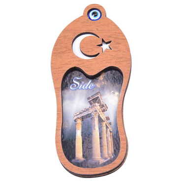 Side Themed Wooden Cute Animals Souvenşr Fridge Magnet Serie C 90x120 mm - 99