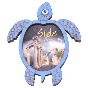 Side Themed Wooden Cute Animals Souvenşr Fridge Magnet Serie C 90x120 mm - 100