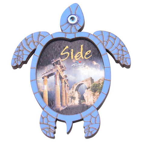 Side Themed Wooden Cute Animals Souvenşr Fridge Magnet Serie C 90x120 mm - 100