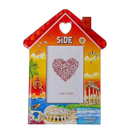 Side Themed Wooden House Shaped Photo Frame - 3