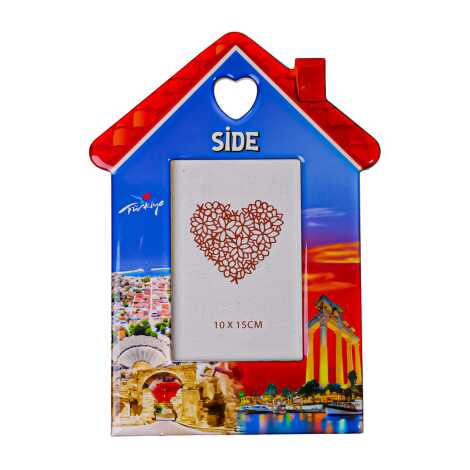 Side Themed Wooden House Shaped Photo Frame - 4