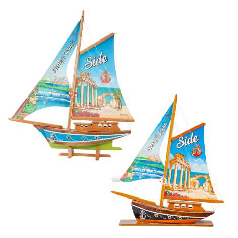Side Themed Wooden Sailboat Ab1 - 2