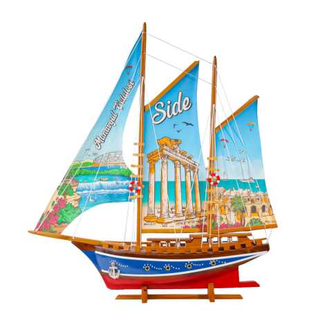 Side Themed Wooden Sailboat Ab2 - 1