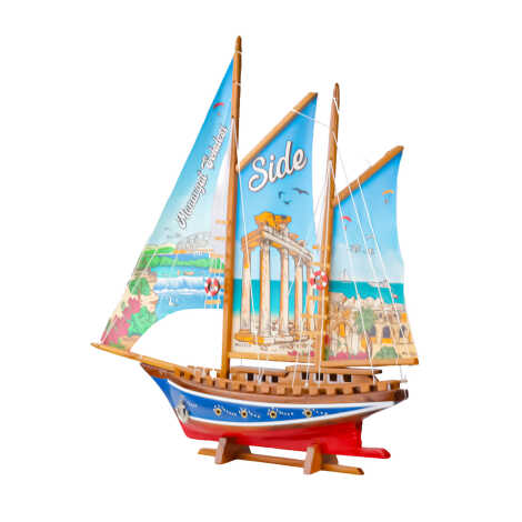 Side Themed Wooden Sailboat Ab2 - 2