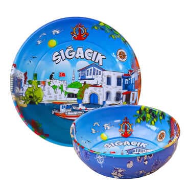 Sığacık Themed Metal Bowl 115 mm