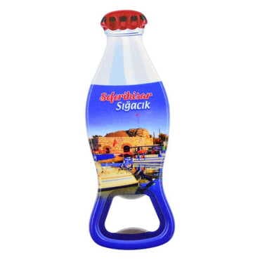 Sığacık Themed Customised Uv Printed Coca Cola Bottle Shape Plastic Base Bottle Opener 42x120 mm - 5