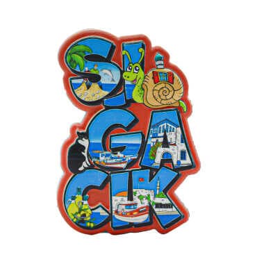 Sığacık Themed Myros Local Polyester Refrigerator Magnet - 3
