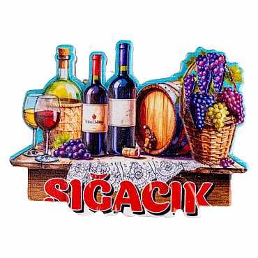 Sığacık Themed Myros Local Polyester Refrigerator Magnet