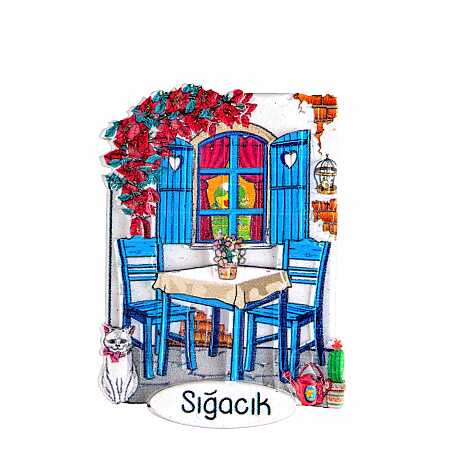 Sığacık Temalı Myros Yöresel Polyester Magnet - 6