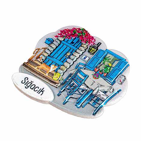 Sığacık Temalı Myros Yöresel Polyester Magnet - 18