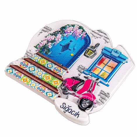 Sığacık Temalı Myros Yöresel Polyester Magnet - 22