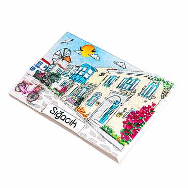 Sığacık Temalı Myros Yöresel Polyester Magnet - 23