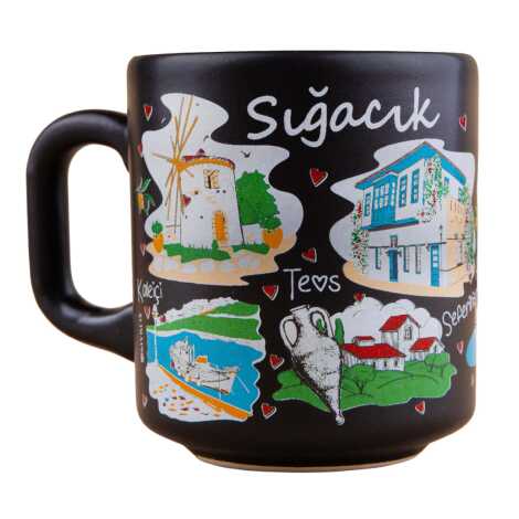 Sığacık Temalı Yöresel Seramik Kapuçino Kupa - 5