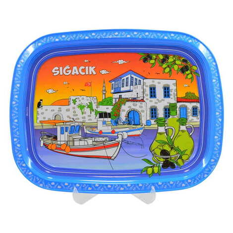 Sığacık Themed Customised Printed Tin Serving Tray 305x235 mm