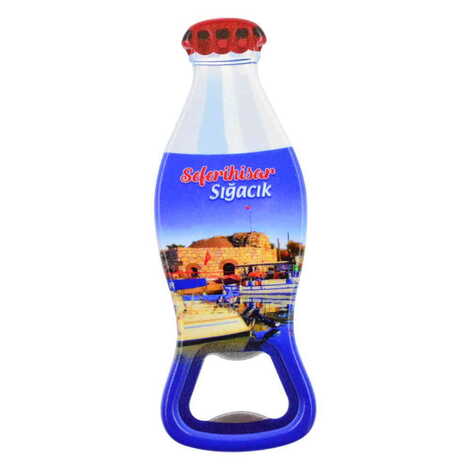 Sığacık Themed Customised Uv Printed Coca Cola Bottle Shape Plastic Base Bottle Opener 42x120 mm - 5