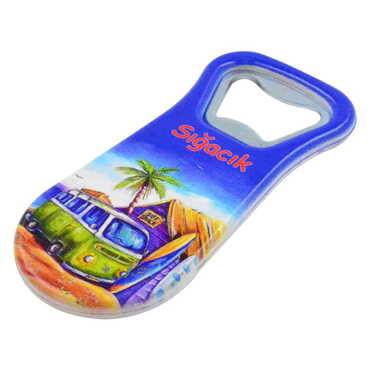 Sığacık Themed Customised Uv Printed Plastic Base Plastic Base Bottle Opener 95x43 mm - Thumbnail