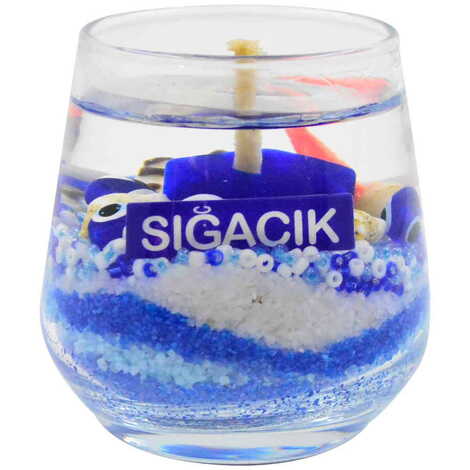 Sığacık Themed Glass Transparent Gel Candle