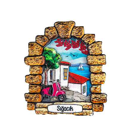 Sığacık Themed Myros Local Polyester Refrigerator Magnet - 7