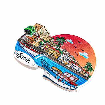 Sığacık Themed Myros Local Polyester Refrigerator Magnet - 8