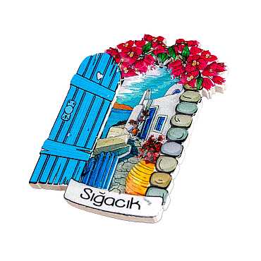Sığacık Themed Myros Local Polyester Refrigerator Magnet - 10