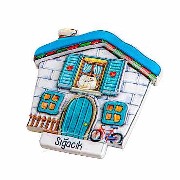 Sığacık Themed Myros Local Polyester Refrigerator Magnet - 11