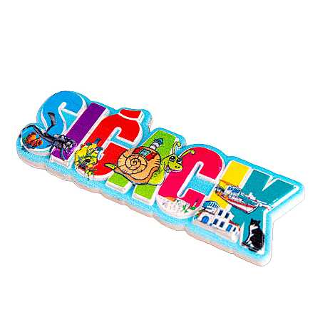 Sığacık Themed Myros Local Polyester Refrigerator Magnet - 12