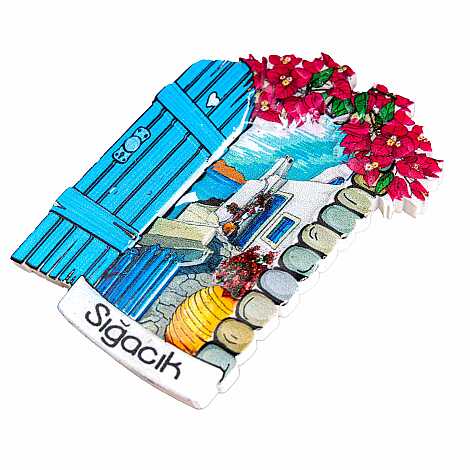 Sığacık Themed Myros Local Polyester Refrigerator Magnet - 15