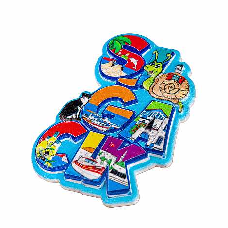 Sığacık Themed Myros Local Polyester Refrigerator Magnet - 17