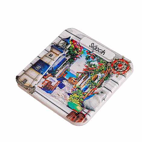 Sığacık Themed Myros Local Polyester Refrigerator Magnet - 20