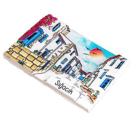 Sığacık Themed Myros Local Polyester Refrigerator Magnet - 24