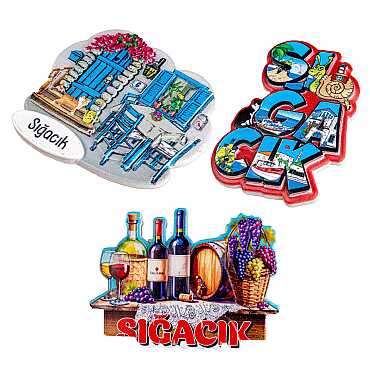 Sığacık Themed Myros Local Polyester Refrigerator Magnet - 27