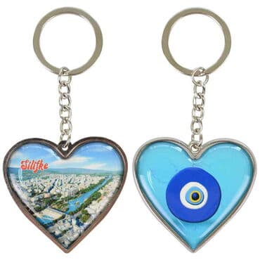 Wholesale Silifke Themed Myros Heart Keychain 40x90 mm - Standart - 3