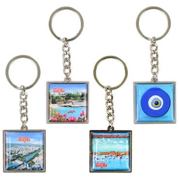 Wholesale Silifke Themed Myros Metal Square Keychain 36*95 mm - 3