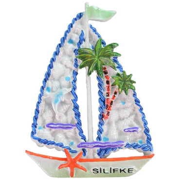 Silifke Themed Polyester Stoned And Nacrous Fridge Magnet - 4