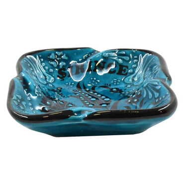 Şirince Themed Turkish Ceramic Square Ashtray Small Size - Standart - 2