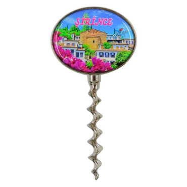 Şirince Themed Metal Magnetic Customised Corkcscrewer