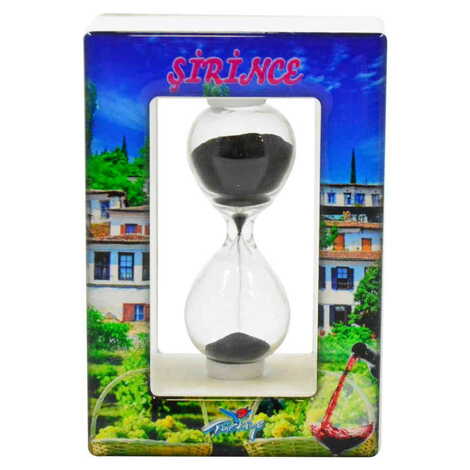 Şirince Themed Custom Logo Printed Wooden Hourglass