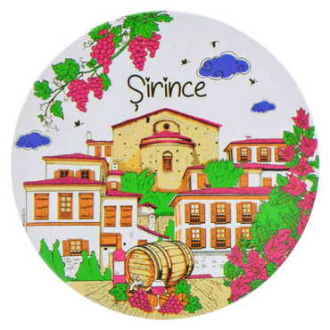 Şirince Themed Customised Metal Tin Coaster 90 mm - Thumbnail